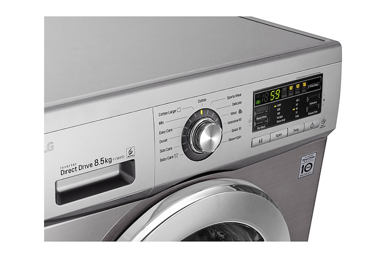 LG Lavarropas Carga Frontal 8,5Kg   Velocidad de Centrifugado 1200RPM, F1389TD, thumbnail 7